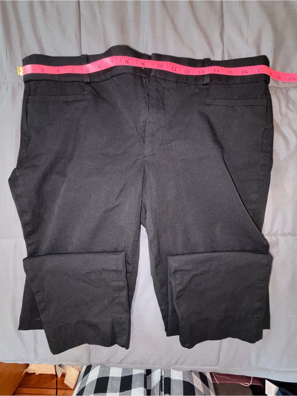 Banana Republic Sloan Black Dress Pants Size 12 Straight Leg Workwear - Picture 5 of 7